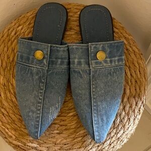 Blue jeans mules